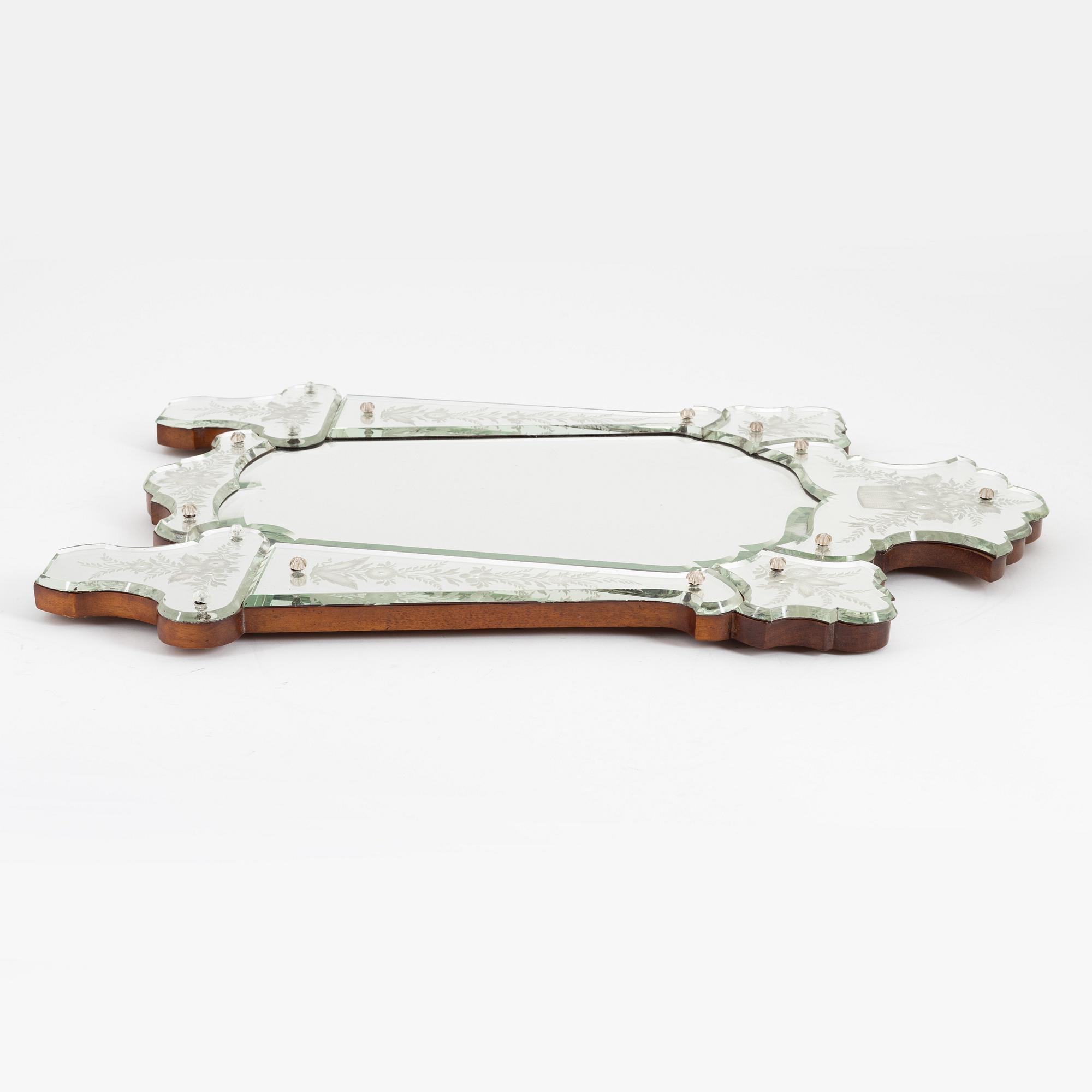 A Venetian style mirror, early 20th Century.