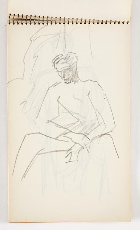 Lotte Laserstein, 3 skissböcker med blyertsteckningar.