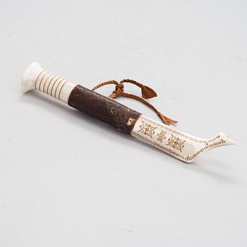 A sami knife, Per Gustav Janok, signed PGJ.