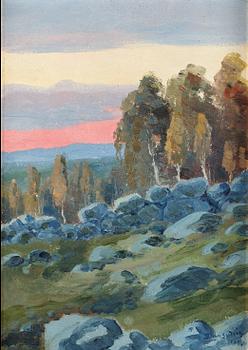 278. Birger Sandzén, Swedish landscape.