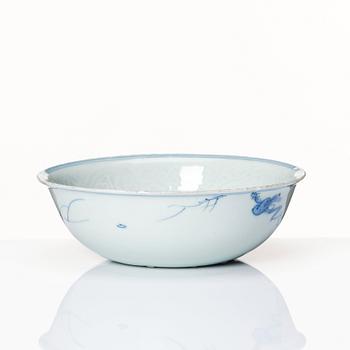 A blue and white kraak bowl, Ming dynasty, Wanli (1572-1620).