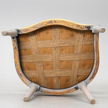 Armchair, so-called laughter chair, 18th century, Gustavian.