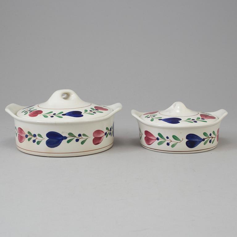 MATSERVIS, "Allmoge", 61 delar, porslin, Gustavsberg, tidigt 1900-tal.