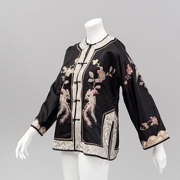 Rock/jackor, 2 st, broderad textil. Kina, 1900-tal.
