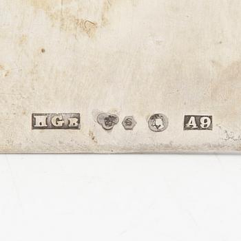 A set of 15 silver matchbox holders mark of H Grun Stockholm 1951, weight 234 grams.
