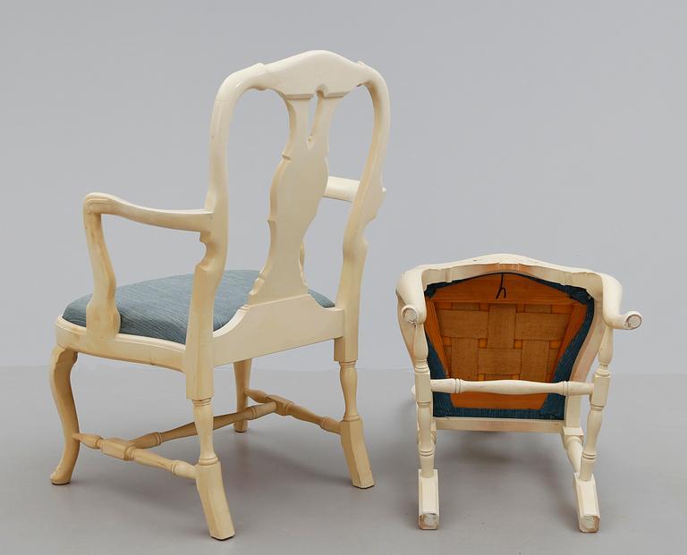 MATSALSGRUPP, 7 delar, rokokostil, 1900-talets mitt.