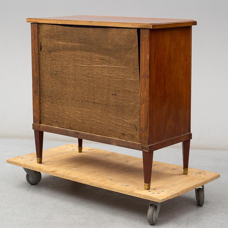 A Gustavian style chest of drawers, late 19th century.