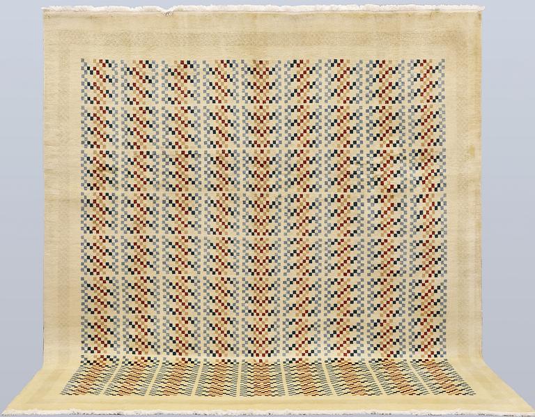 A carpet, India, approx. 327 x 285 cm.