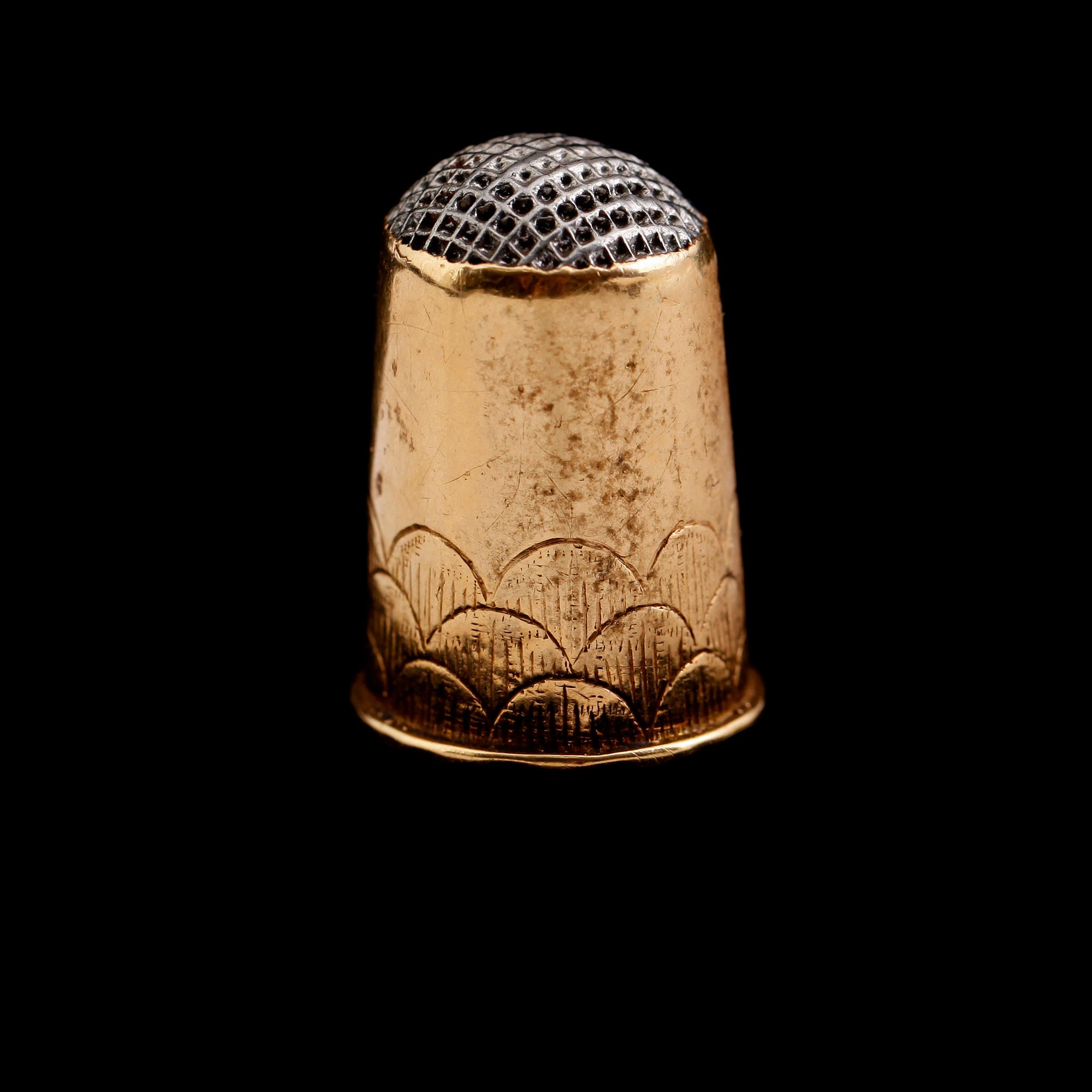 FINGERBORG, 18 k guld, Jakob Richard Borg, Gävle 1831. Vikt ca 5 gram.