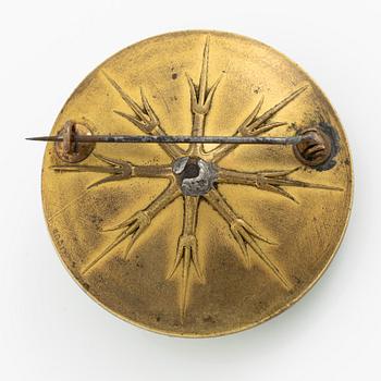 René Lalique, a brooch, glass, with a motif of crickets.