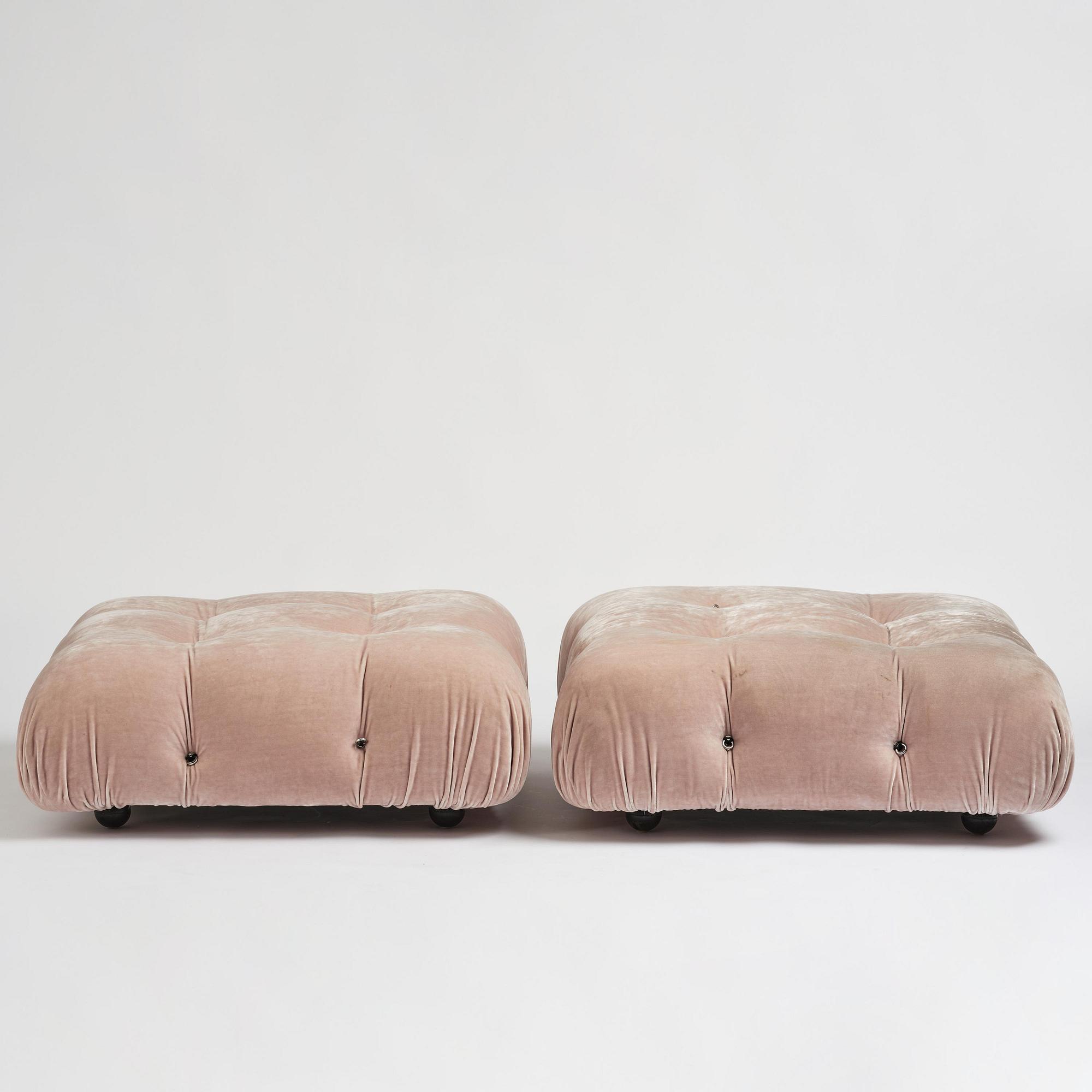 Mario Bellini, a pair of "Camaleonda" ottomans, B&B Italia, Italy, post 1970.