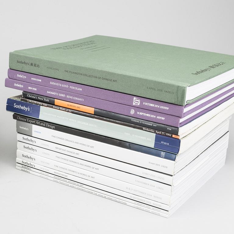 AUKTONSKATALOGER, 24 st, från Sotheby's och Christies.