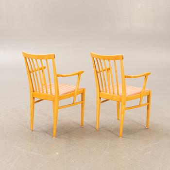 A set of five Carl Malmsten "Herrgården" armchairs from Åfors Möbelfabrik.