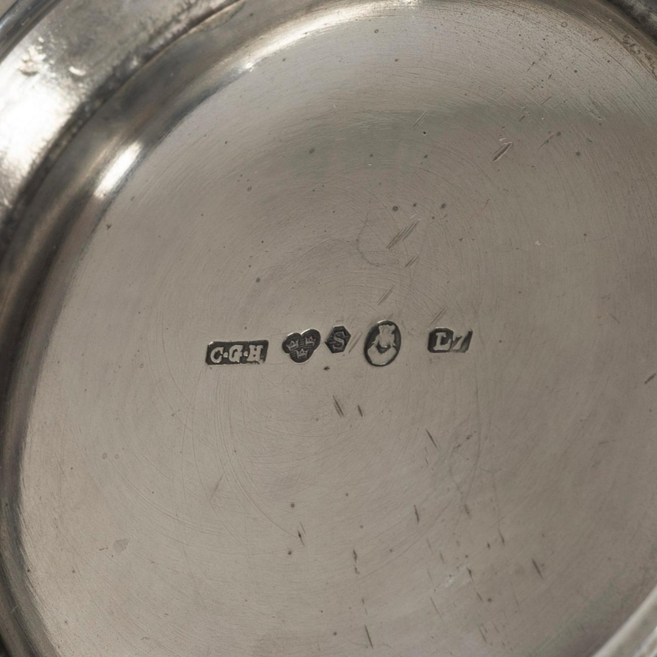 C.G. Hallberg, Coffee service, 3 pieces, silver, Stockholm 1913.