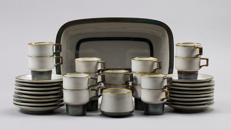 MAT- och KAFFESERVIS, 70 delar, stengods, "Tema", Bing & Gröndahl, Danmark. 1970-tal.