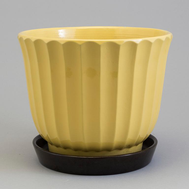 EWALD DAHLSKOG, ytterfoder samt underfat, fajans, "Tellus", Bo Fajans, 1930/40-tal.