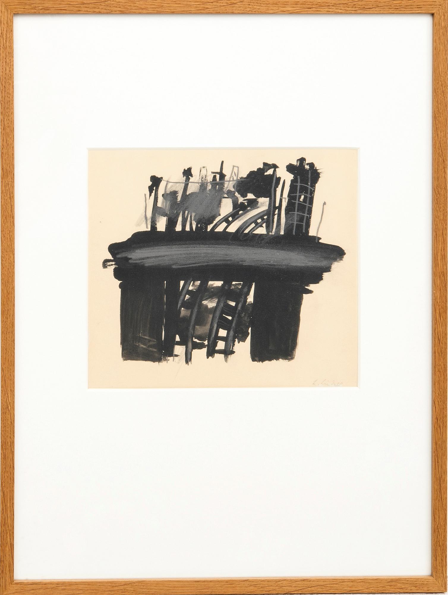 Lage Lindell, mixed media, signed.
