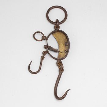 A 19th century iron set of scales.