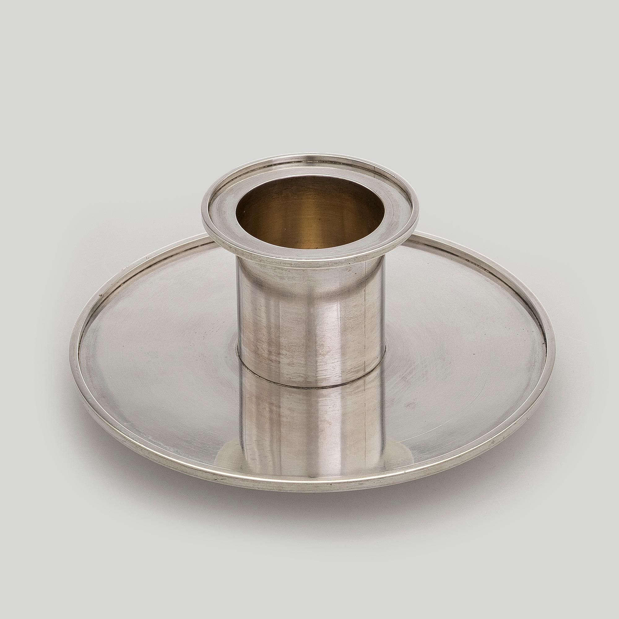 Wiwen Nilsson, ljusstake, sterling silver, Lund 1964.
