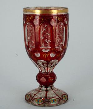 POKAL, glas, Böhmen 1800-talets slut.