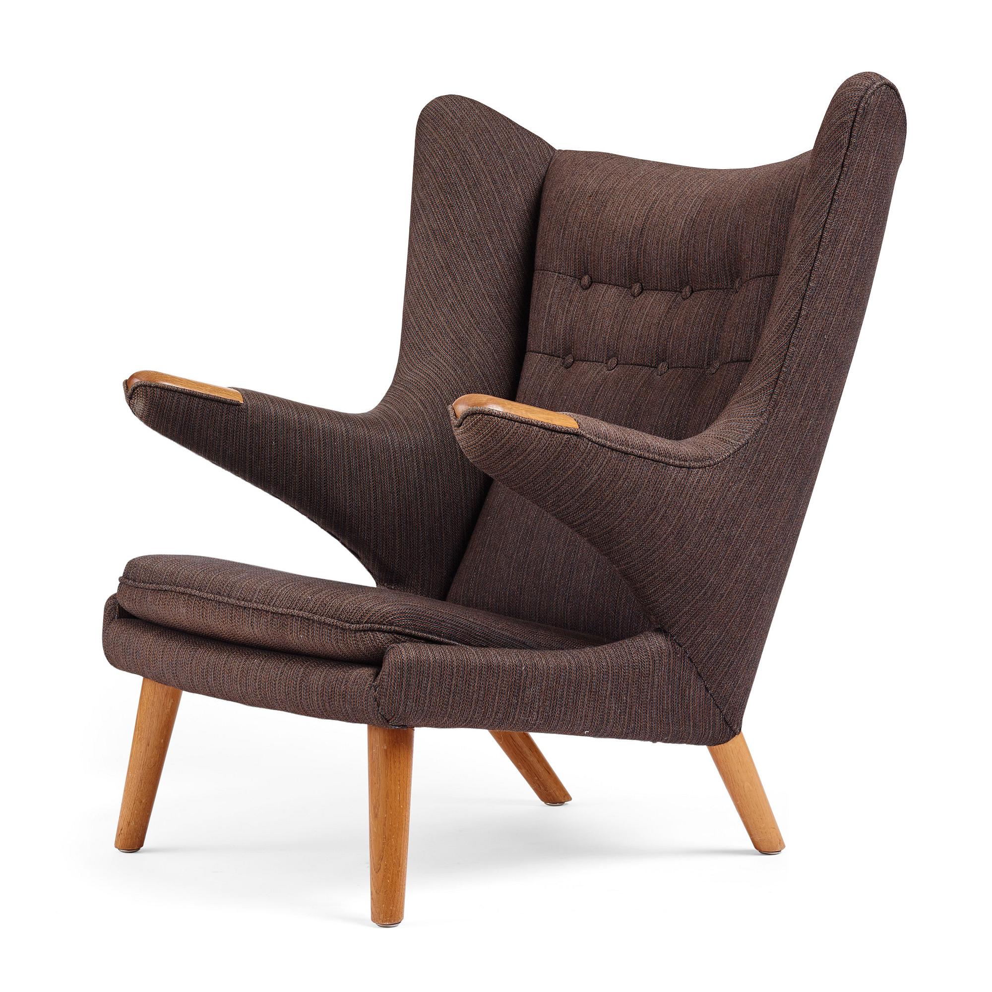 Hans J. Wegner, a 'Papa bear' easy chair, AP-stolen, Denmark, 1950s-1960s. Designed in 1952.