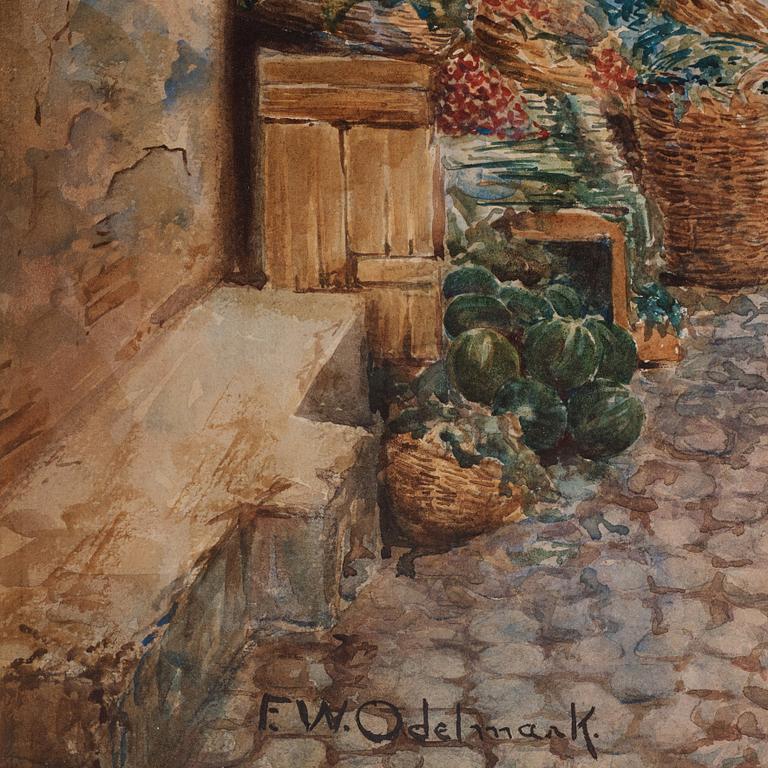 Frans Wilhelm Odelmark, "Stadsgränd Marocko" (Alley Morocco).