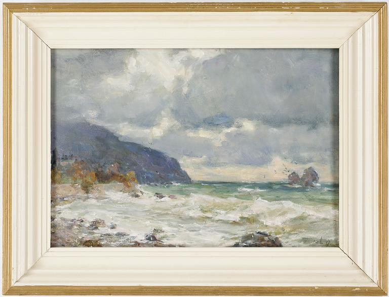 OKÄND KONSTNÄR, olja på pannå, Ryssland, 1900-talets andra hälft, signerad.