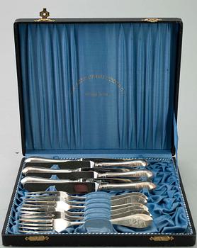 BESTICK 12 st, silver, Samuel Westerlund (1891-1913) Borgå 1926.
