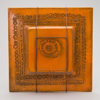 A CERAMICS WALL-RELIEF signed Bryk.