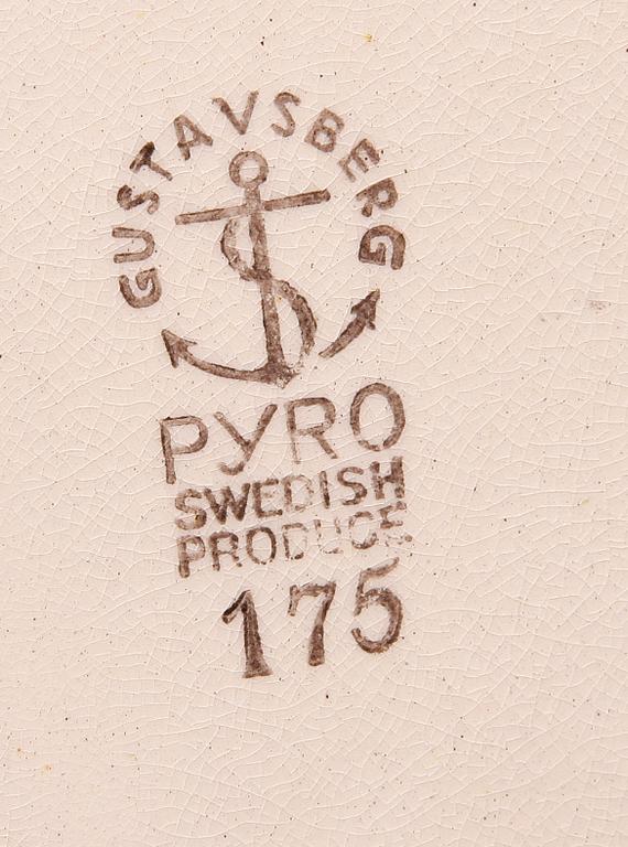 BRÖDSTÄLL, "Pyro Brun", Wilhelm Kåge, Gustavsberg. Modell nr 175.