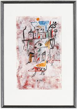 Madeleine Pyk · MADELEINE PYK, gouache, signerad