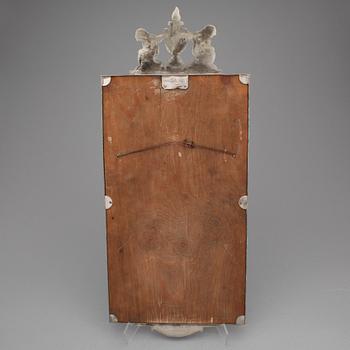 SPEGEL, tenn, Art Déco, Ystad Metall, 1900.