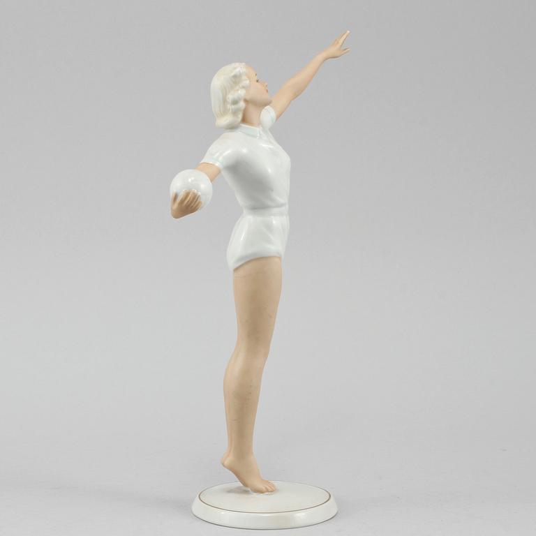 FIGURIN, porslin, art deco, Schaubach Kunst, Tyskland, 1930-tal.