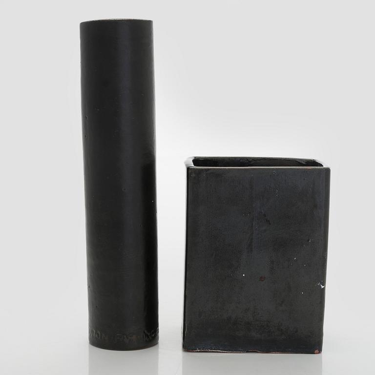 Marita Lybeck, two mid-20th century vases 'Milano' and '901', Oy Kera Ab.