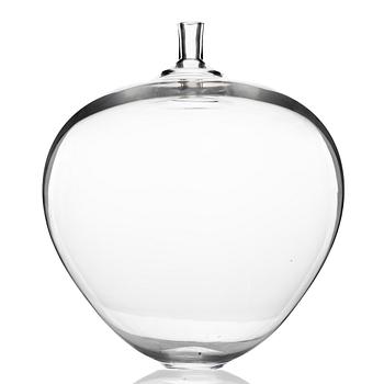 Ingeborg Lundin, Glass vase, "Äpplet", Orrefors, after 1957.