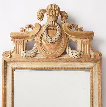 Spegel, av Johan Åkerblad (verksam som spegelfabrikör 1758-1799), Gustaviansk.