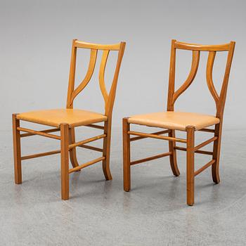 JOSEF FRANK, two dining chairs, model 2027, Svenskt Tenn, Sweden.