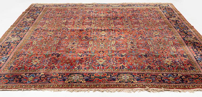 A semiantique carpet, noth western Persia, presumably Heriz, ca 381 x 308 cm.