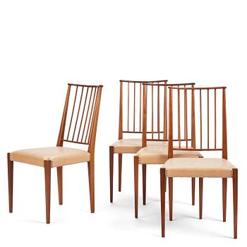 Josef Frank, a set of four model '970' chairs, Firma Svenskt Tenn, mid-20th Century.