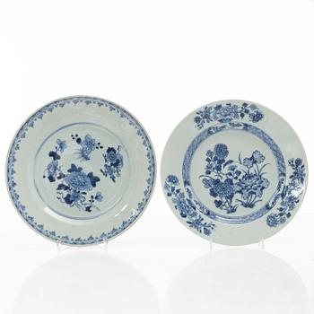 Tallrikar, 14 st, porslin, Kina, 1700-1800-tal.