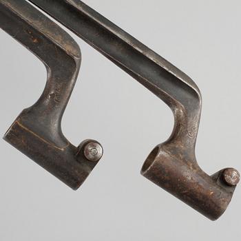 BAJONETTER, 4 st, 1800/1900-tal.