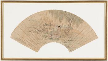 Two Chinese fan paintings, late 19th/early 20th century.