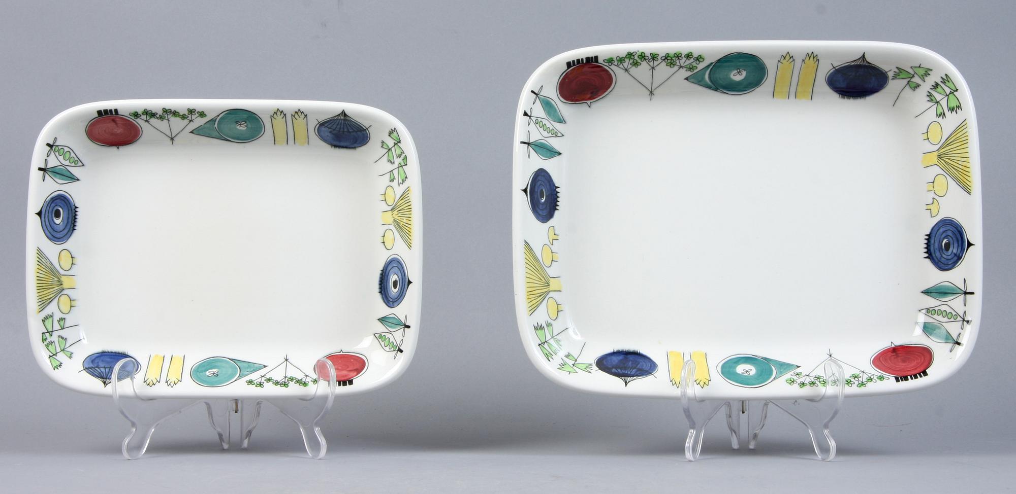 SERVISDELAR, 4 delar, flintgods, "Picknick", Marianne Westman, Rörstrand.