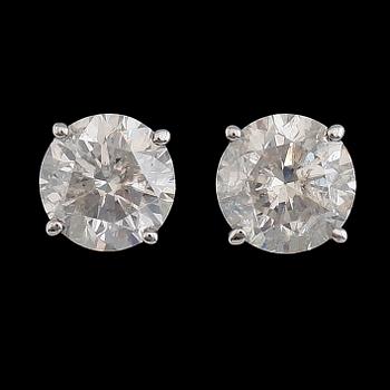 ÖRHÄNGEN, 1 par, 14 k vitguld, briljantslipade diamanter tot ca 1.75 ct.