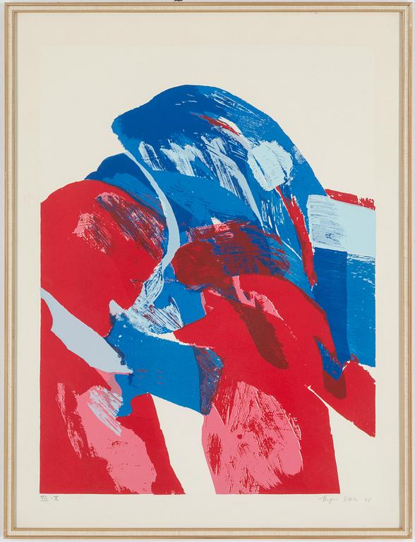 INGER SITTER, litograph in color, signed and dated -68, numbered 8/10.