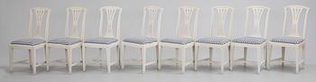 STOLAR, 8 st, Gustaviansk stil, IKEA, 1900-tal.