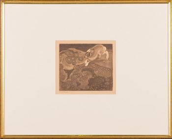 LENNART SEGERSTRÅLE, etching, signed and dated 1920, marked "Eget tryck".