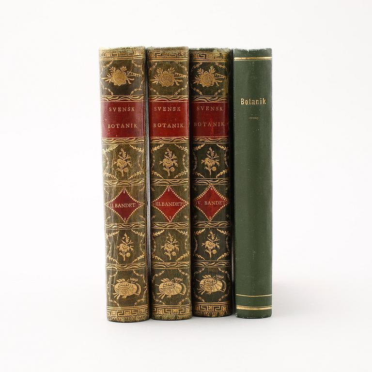 4 volumes of 'Svensk Botanik' ('Swedish Botany') by J. W. Palmstruch, 1803-1805.