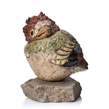 114. Tyra Lundgren, a stoneware sculpture of a bird, own workshop 1979.