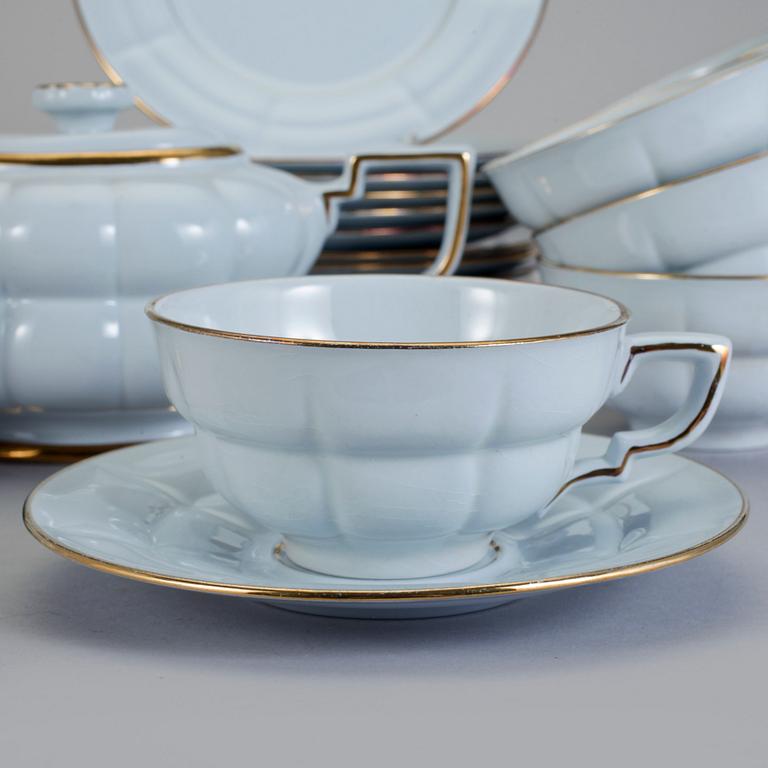 TESERVIS, 26 delar, flintgods, "Grand", Arthur Percy, Gefle. Modellen formgiven 1930.